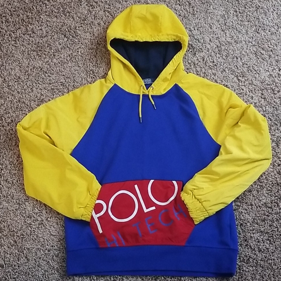 polo hi tech hoodie yellow